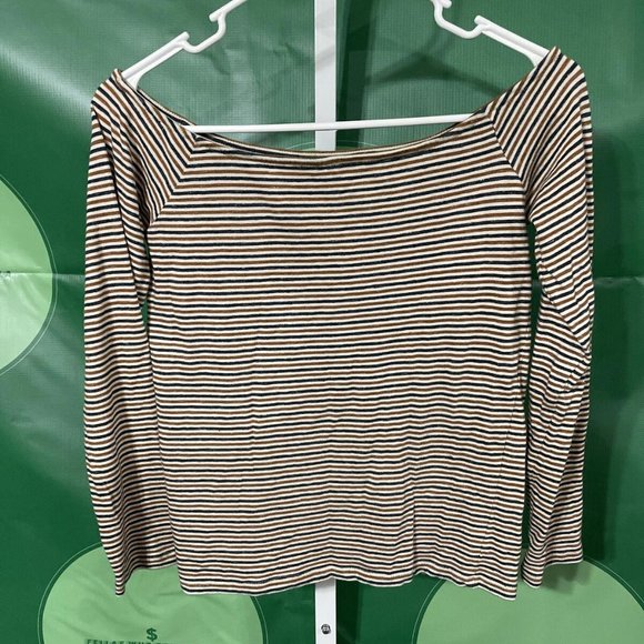 Whistles Multicolor Horizontal Striped Women’s Size US 8 Blouse  - Used w/ Stain - Picture 7 of 9